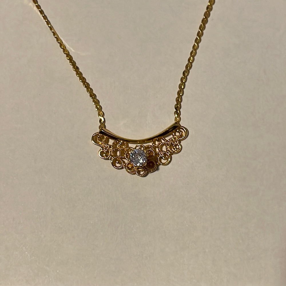 LINDENWOLD 14K Gold Electroplated Serpentine Chain - 18 inch filigree necklace